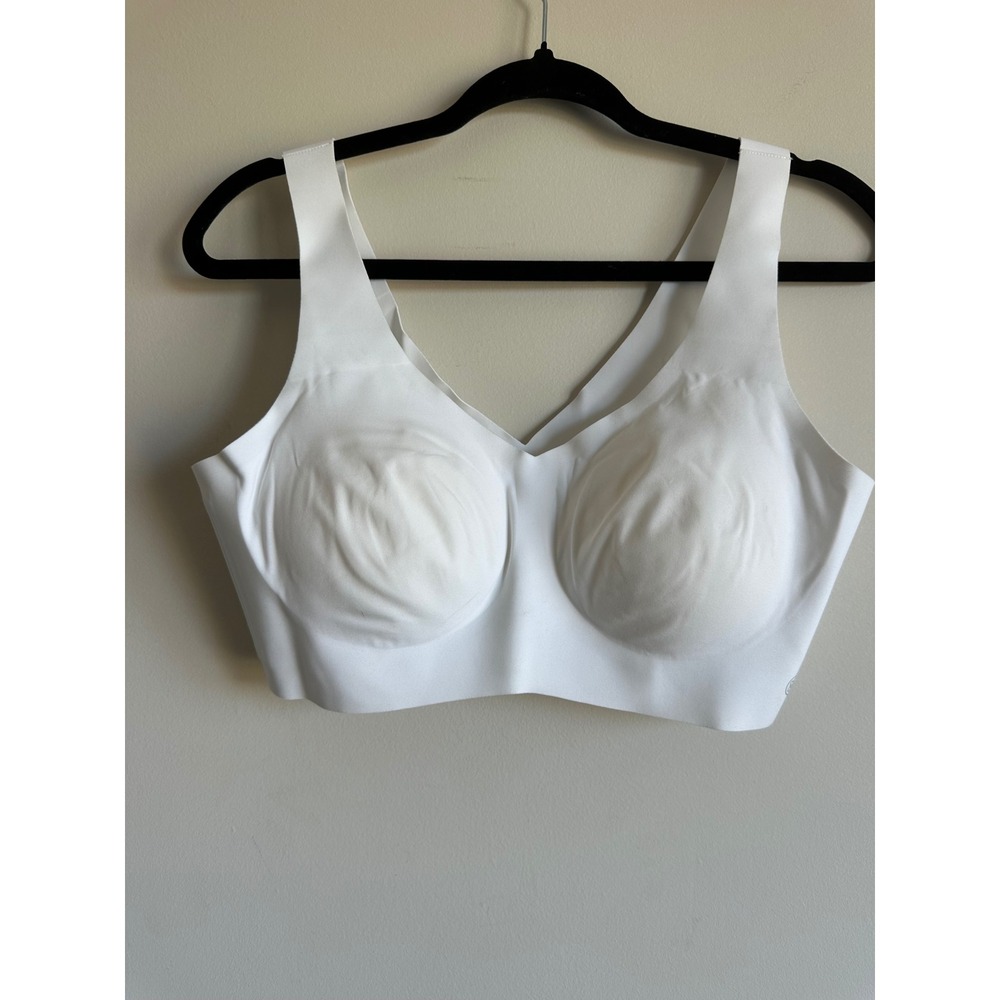 Honeylove White Crossover Bra Wireless Seamless Support XL LWBR0101